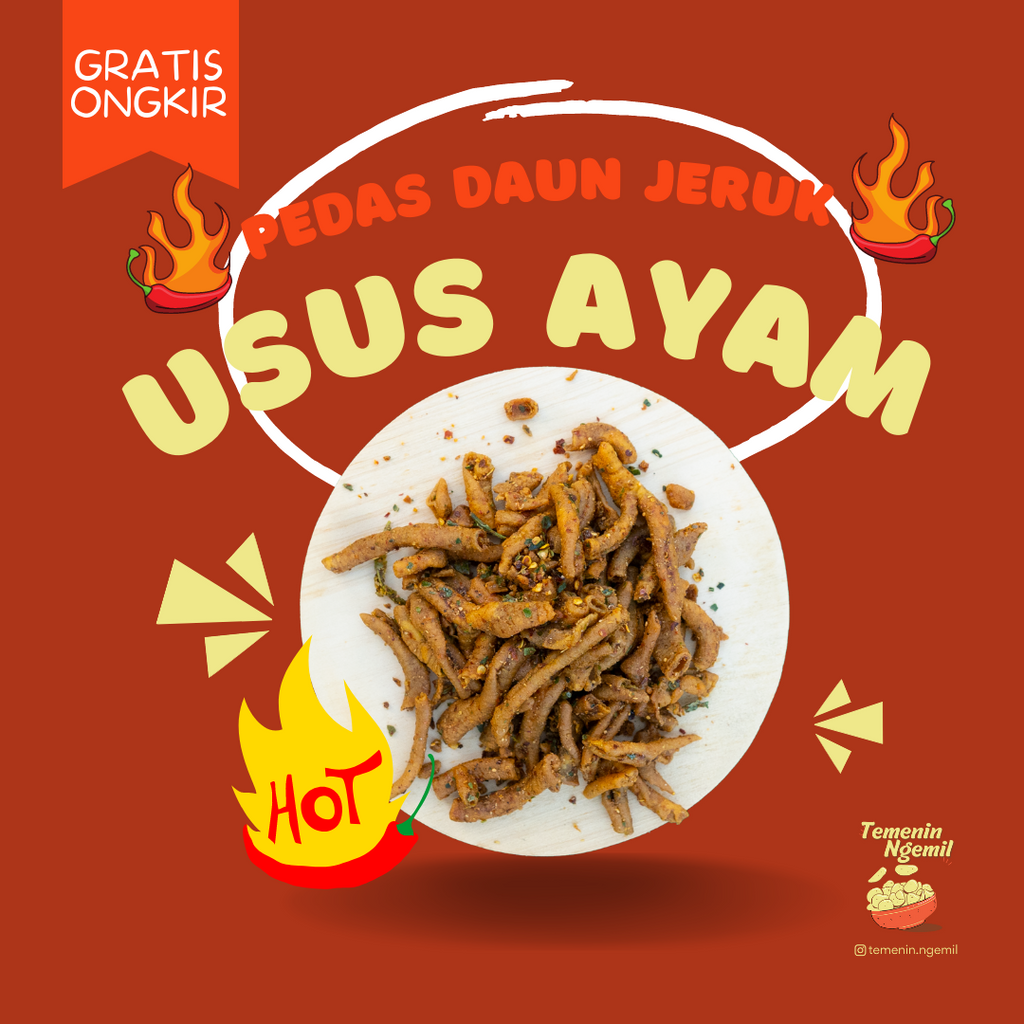 

250 GRAM KRIPIK USUS AYAM CRISPY PEDAS DAUN JERUK / USUS CRISPY DAUN JERUK MELIMPAH