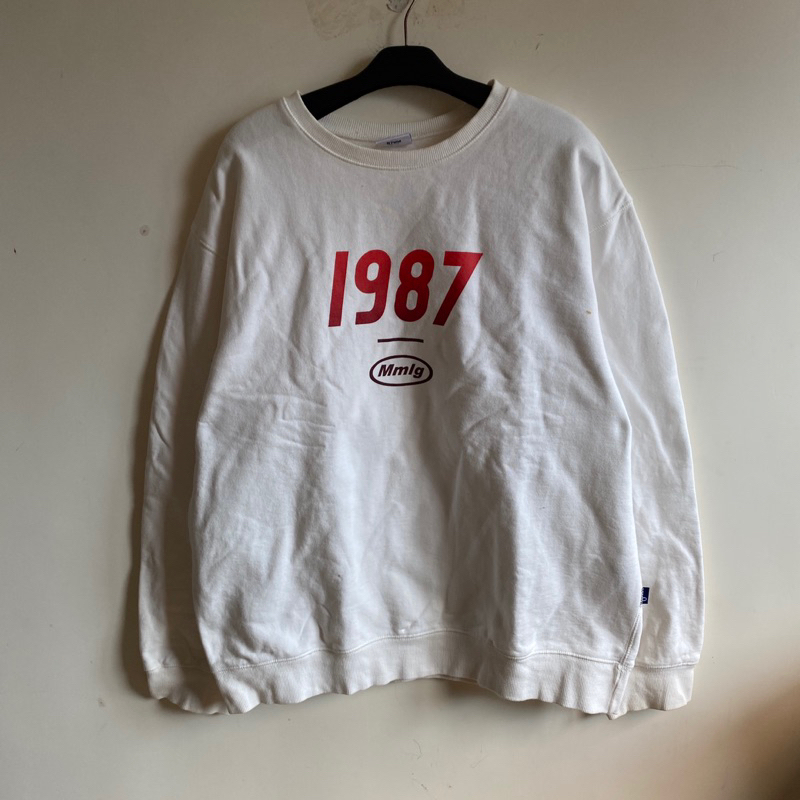Crewneck mmlg 1987 putih oversize