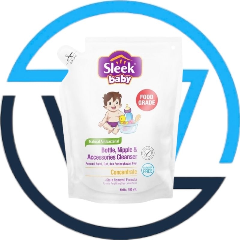 Sleek Baby Bottle, Nipple &amp; Accessories Cleanser 450ml