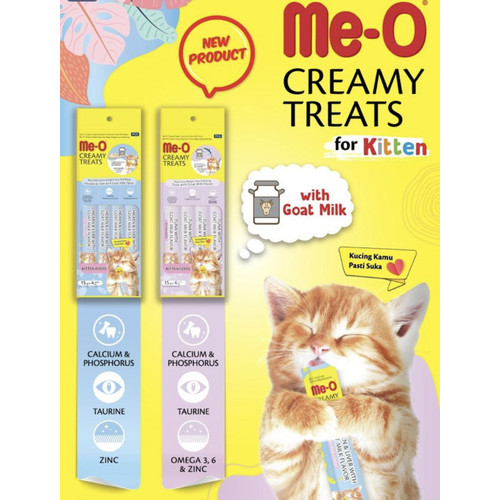 ME-O Creamy Treats KITTEN Snack Anak Kucing 1pcs / MEO Snack Anak Kucing