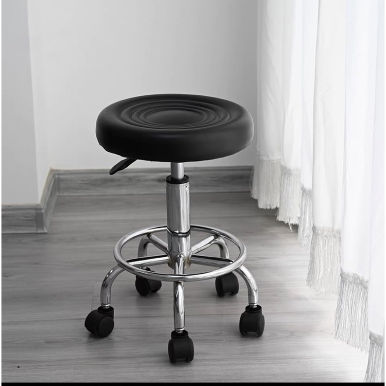 Kursi Bar Hidrolik Bulat Roda Barstool Bangku Kantor Roda Stool Kursi Salon JBY-7