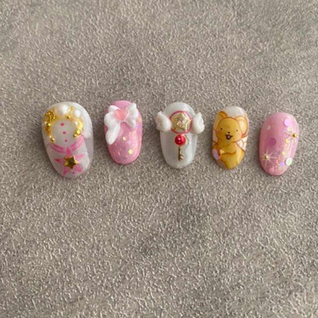 Custom Nails CARD CAPTOR SAKURA THEME Press On Nail Nail Kuku Palsu