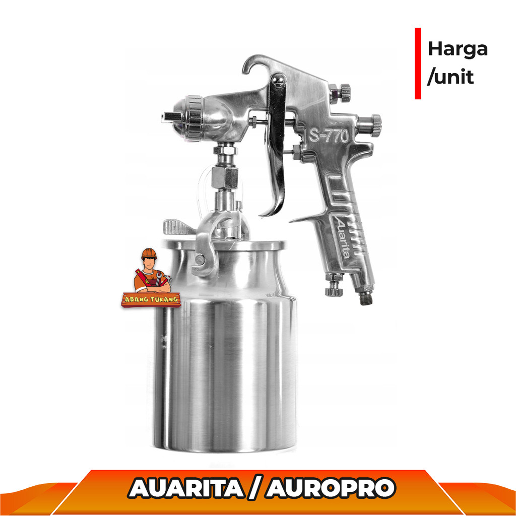Spray Gun AUARITA ( AUROPRO ) S770 Tabung Bawah Cat Semprot Angin S-770 Original