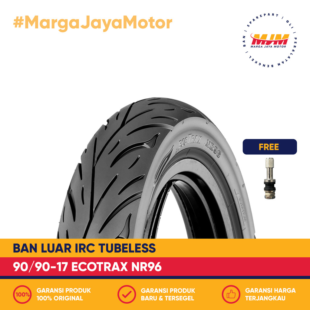 Ban Luar IRC Ecotrax NR96 90/90-17 Tubeless Free Pentil