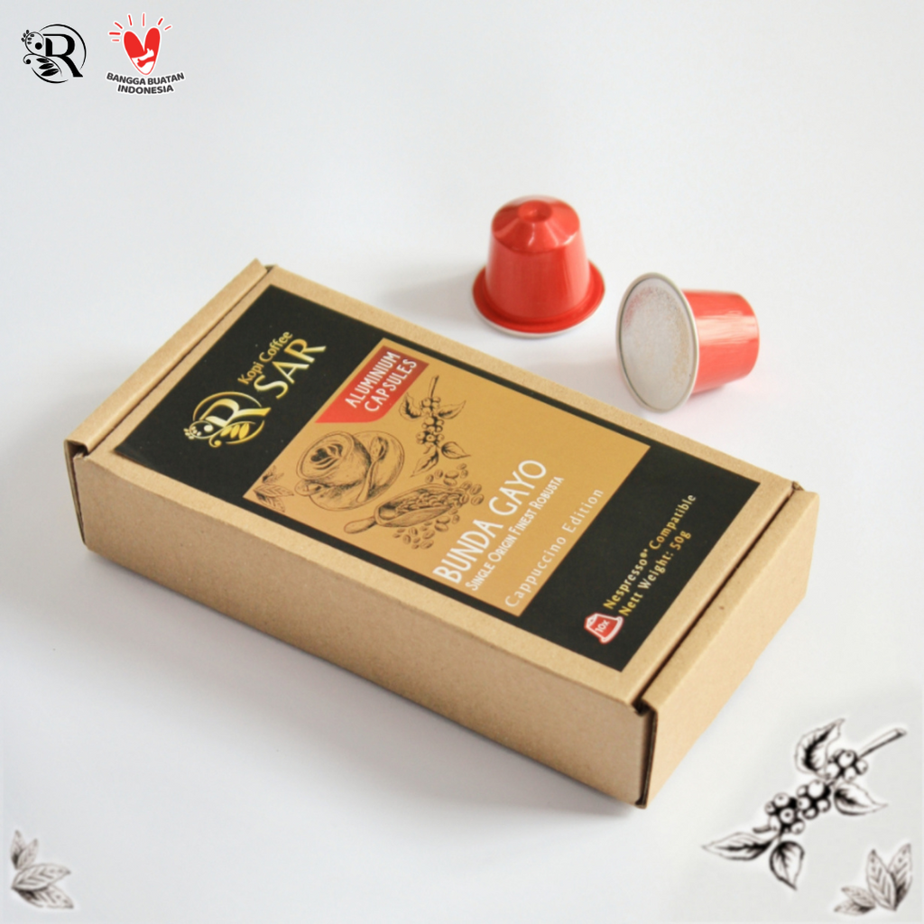 

Bunda GAYO - Single Origin Robusta Nespresso® Compatible Coffee Capsule Kopi Coffee SAR Kopi Kapsul untuk Mesin Nespresso®