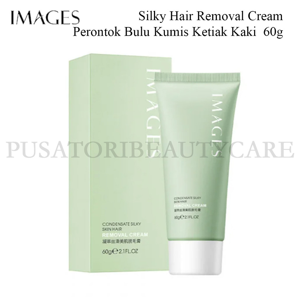 IMAGES Silky Hair Removal Cream Perontok Bulu Kumis Ketiak Kaki 60g