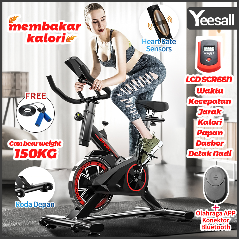 Spinning Bike / Kardio Sepeda Statis / Sepeda Fitness Alat Fitness / Sepeda Statis Elliptical / Mendukung koneksi APP