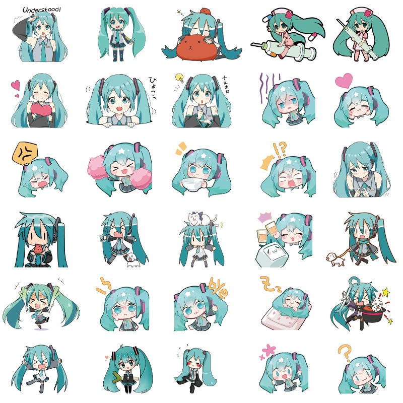 HM002 – Sticker / Stiker Anime Jepang Hatsune Miku Vocaloid