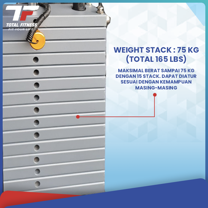 TOTAL FITNESS Power Rack Alat Angkat Beban Multifungsi TLHG-022