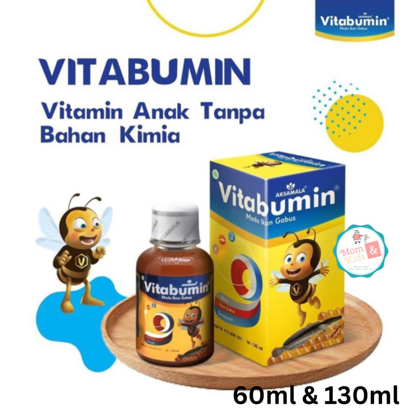 VITABUMIN Madu Ikan Gabus Madu Albumin Anak 60ml &amp; 130ml | Suplemen Vitamin Anak