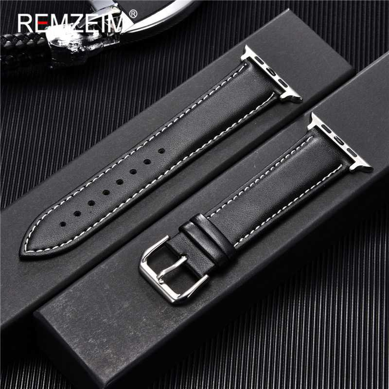 Strap Jam Leather Watchband 38 40 41 mm for Apple Watch Strap Pengganti Desain Elegan Material Kulit Sintetis