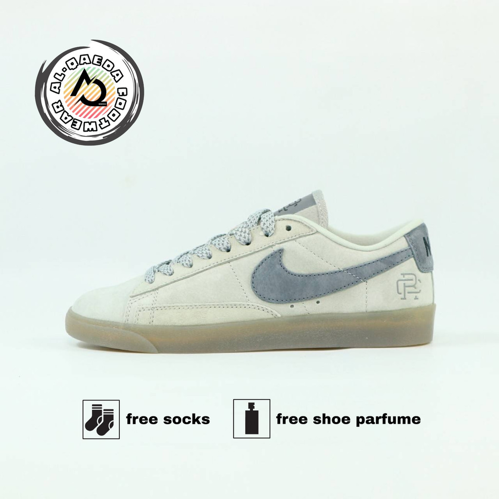 AQ - Sepatu Sneakers Pria SBB Blazer Low Reigning Champ 2.0 Grey Reflective BNIB Guarantee