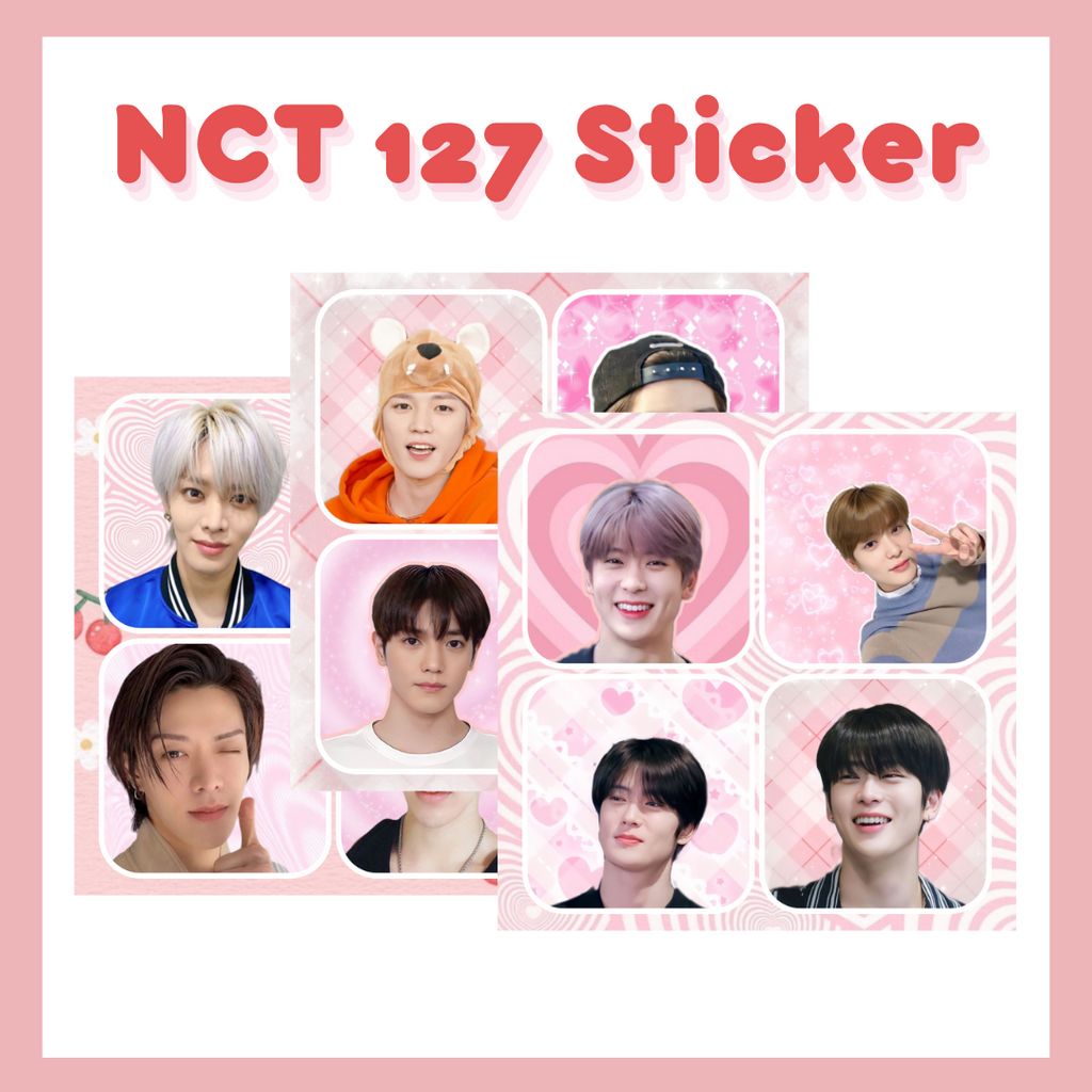 NCT 127 sticker deco pink aesthetic sticker mail mini edition