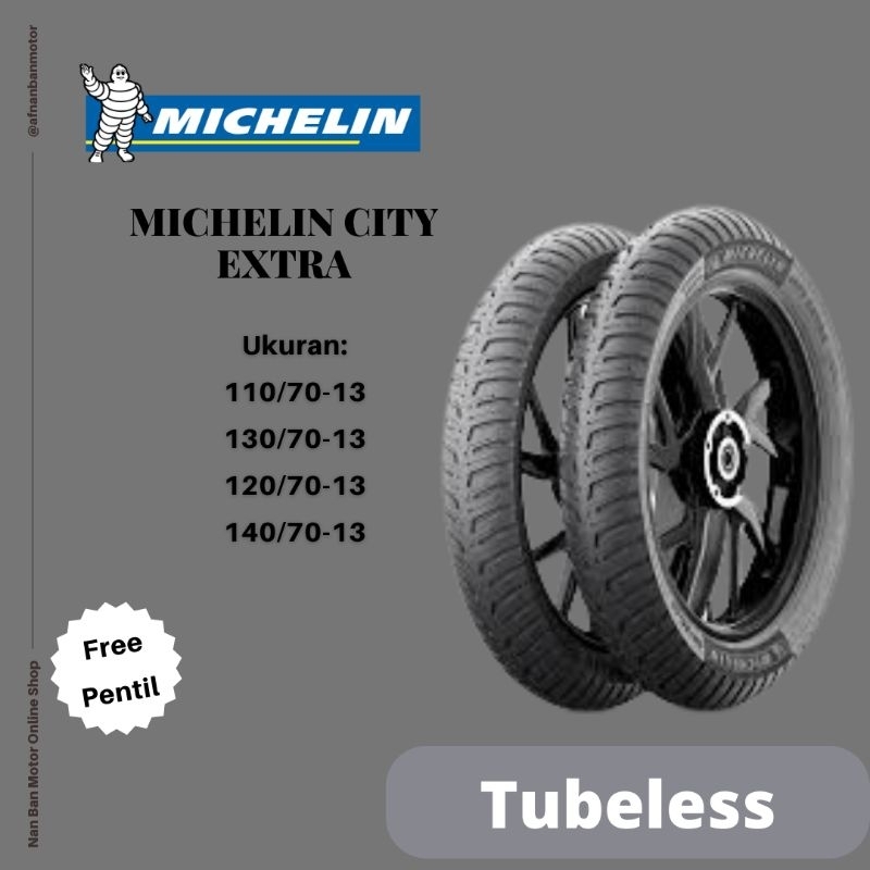 BAN MOTOR MICHELIN CITY EXTRA 130/70-13 & 140/70-13