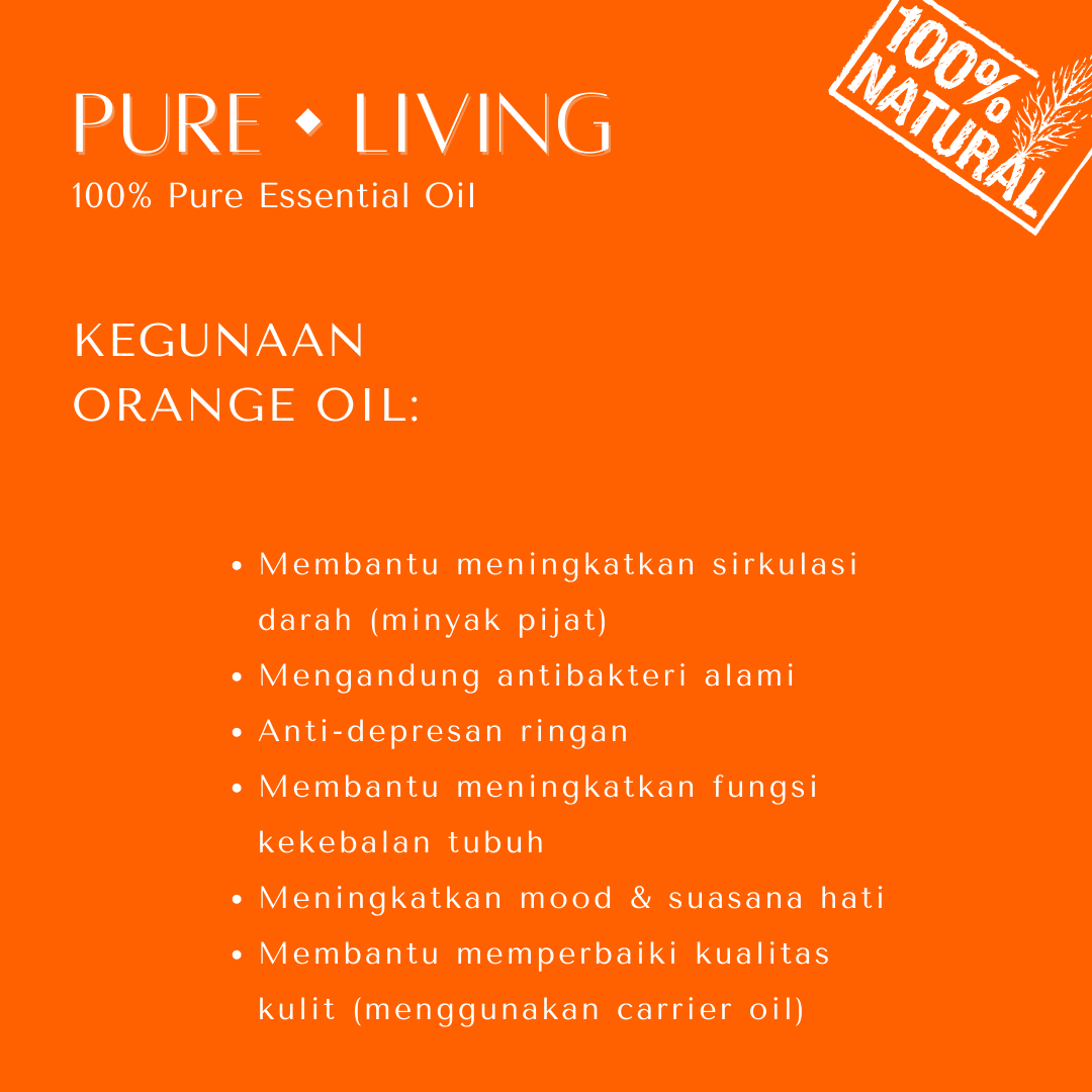 Sweet Orange - 100% Pure Essential Oil 15ml | Aromatherapy Oil 15ml | Pewangi Ruangan | Oil Aromaterapi Diffuser Oil Burner | Minyak Atsiri | Birthday Gift Ideas | Minyak Esensial | Room Fragrance Perfume | Pengharum Ruangan