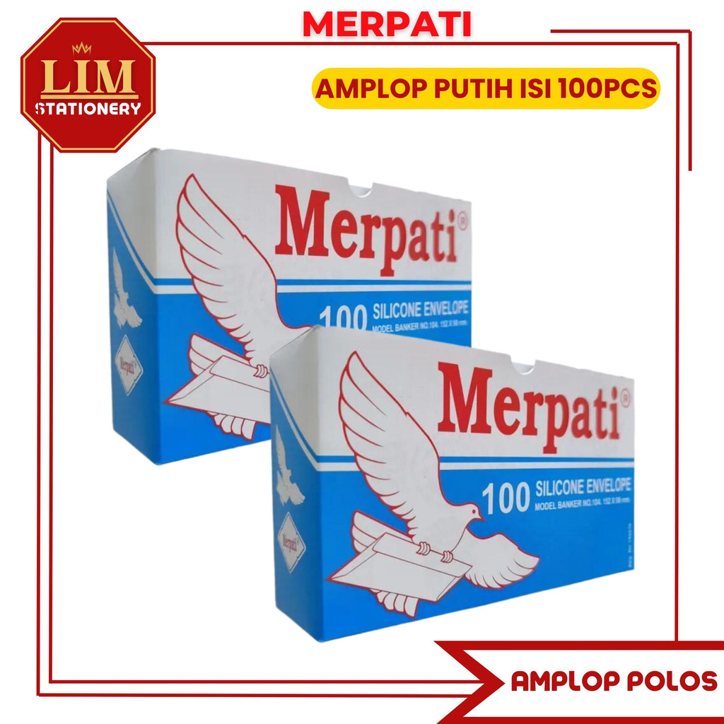 

Amplop Putih Polos 1Pack (100Pcs) Merpati-104