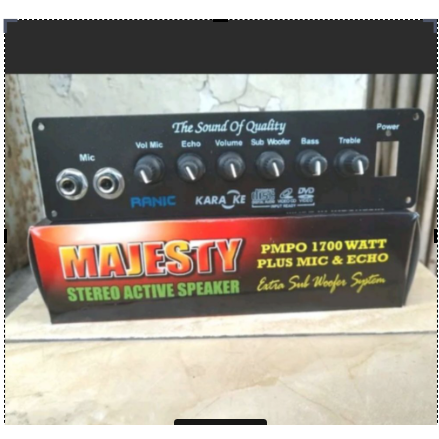 Rangkaian kit Aktif speaker subwoofer dilengkapi Mic final power 2SC2922  2SC1216 tinggal sambung ke