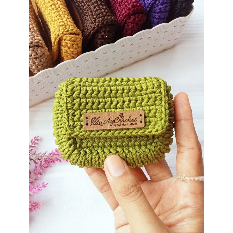 Dompet mini rajut | dompet koin | dompet rajut