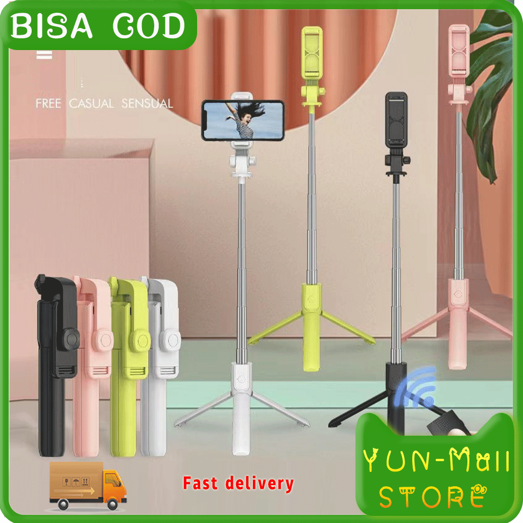 YUN Mall Tongsis Selfie Stick Tripod Bluetooth Remote Shutter ( 3in1 )