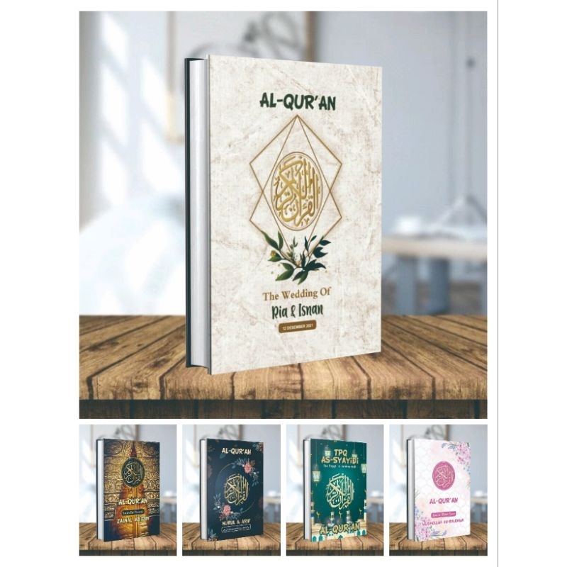 Souvenir Kado Ultah, Wedding, Tahlil, Haji,. Al - Qur'an Custom Nama Uk B6 Ustmani, Free Tasbih & Bo