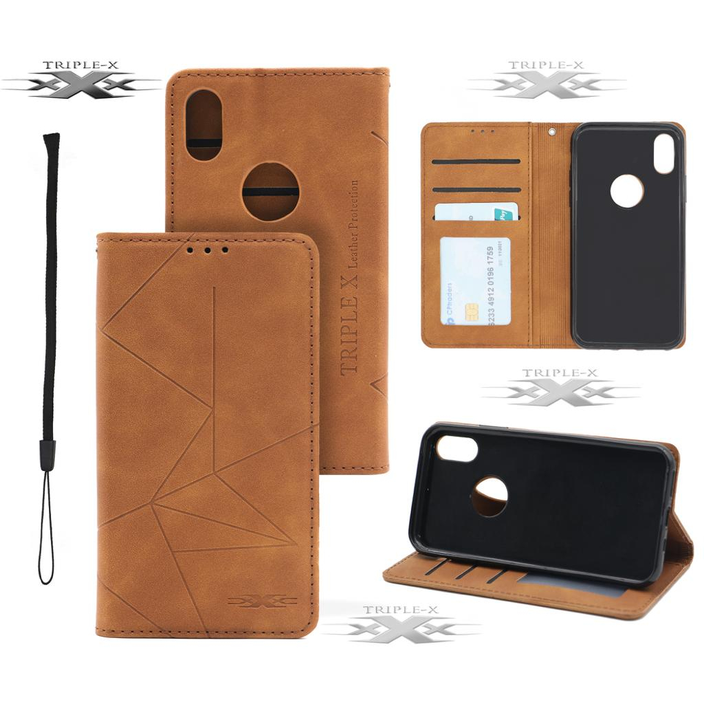 FLIP CASE OPPO RENO 8 PRO   OPPO RENO 8T 5G  FLIP CASE DOMPET MOTIF GARIS