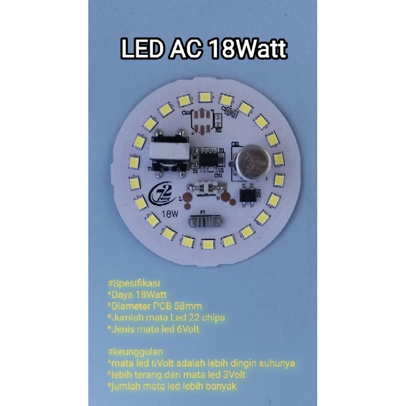 mesin lampu led AC 18watt