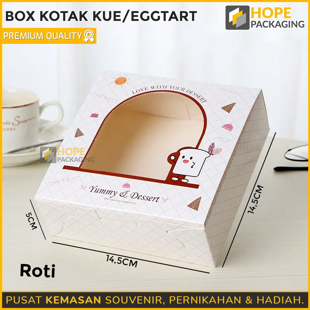 [ISI 3 PCS] Box Kotak Cake Egg tart isi 4 sekat  - Kardus Eggtart - Box Pie