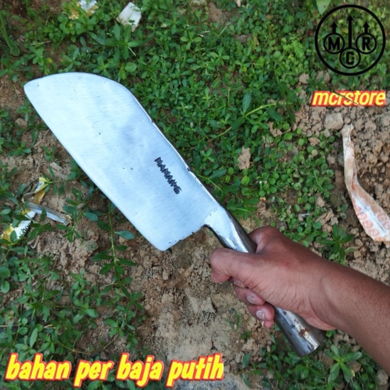 Pisau daging bahan per baja putih - pisau potong hewan Qurban