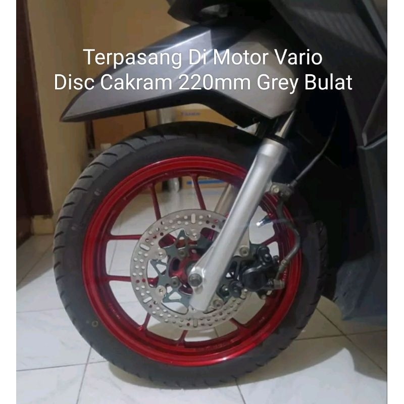 Piringan Disc Cakram Depan Thailand Premium Frouting Rotor 220mm Floating Lobang Baut4 model  thailand Motor/Vario110 Vario 125 Vario150 Vario160 / Beat Scoopy PNP Genio Mio Sporty Mio Smile Mio Soul PNP Free Breket 220mm