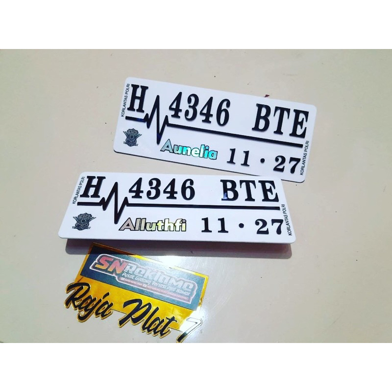 PLAT NOMOR MOTOR Acrylic , mika laser keren, murah, super kualitas