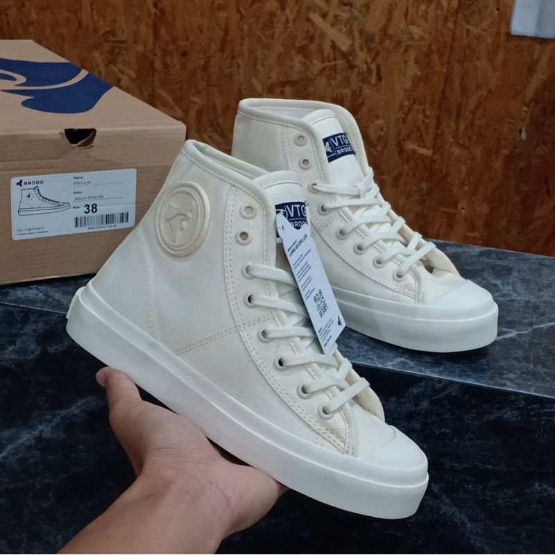 SEPATU BRODO VTG V2 NATURAL WHITE VANTAGE V2 HI 100% ORIGINAL