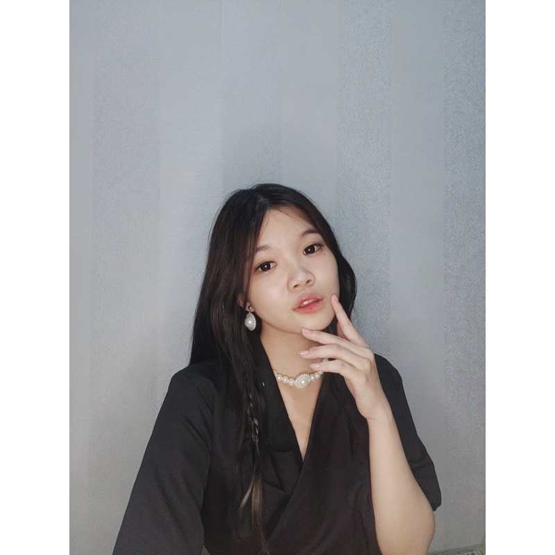 Gian Pearl Stud Statement Earrings Anting Tusuk Mutiara