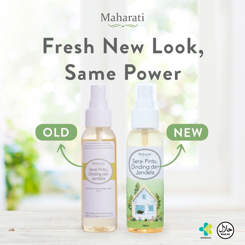 Maharati Serai Anti Nyamuk Spray Jendela Pintu Dinding Penolak Nyamuk Alami Natural Furniture Ruangan