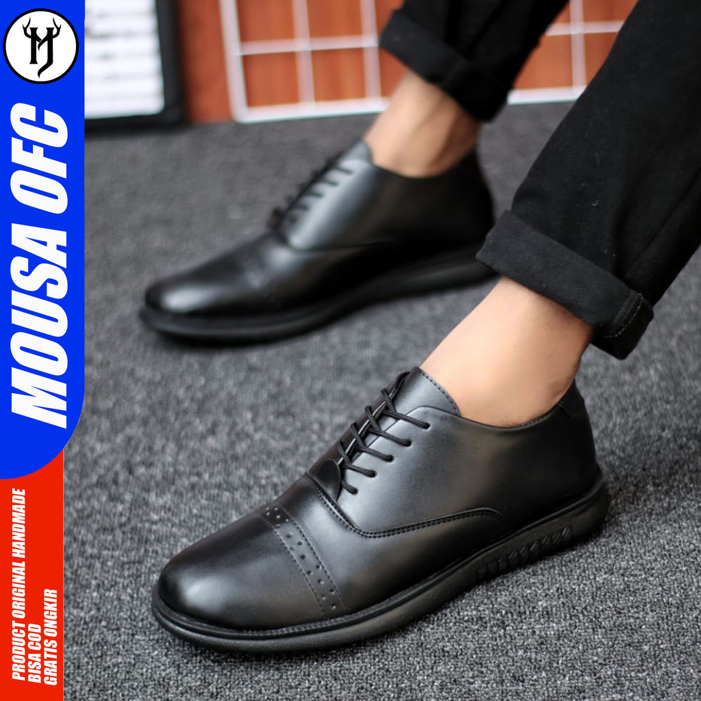 MOUSA Sepatu Oxford Pantofel Formal Kasual Kerja Kuliah Pria Faramis