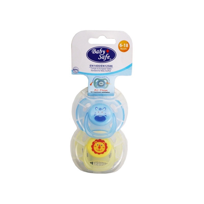 Baby Safe Empeng Bayi 0M+ 6M+ Pacifier Soother + Box Simpan Dot Bulat