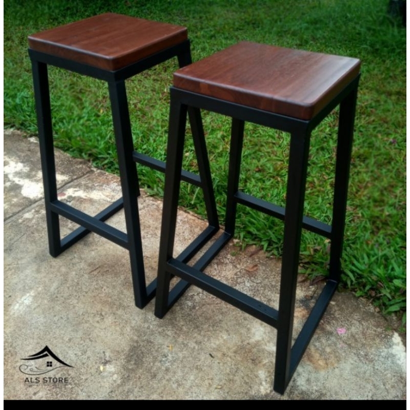 Bangku cafe besi holo minimalis