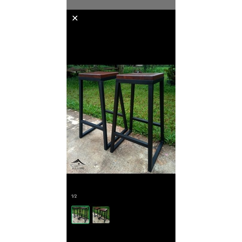 Bangku cafe besi holo minimalis