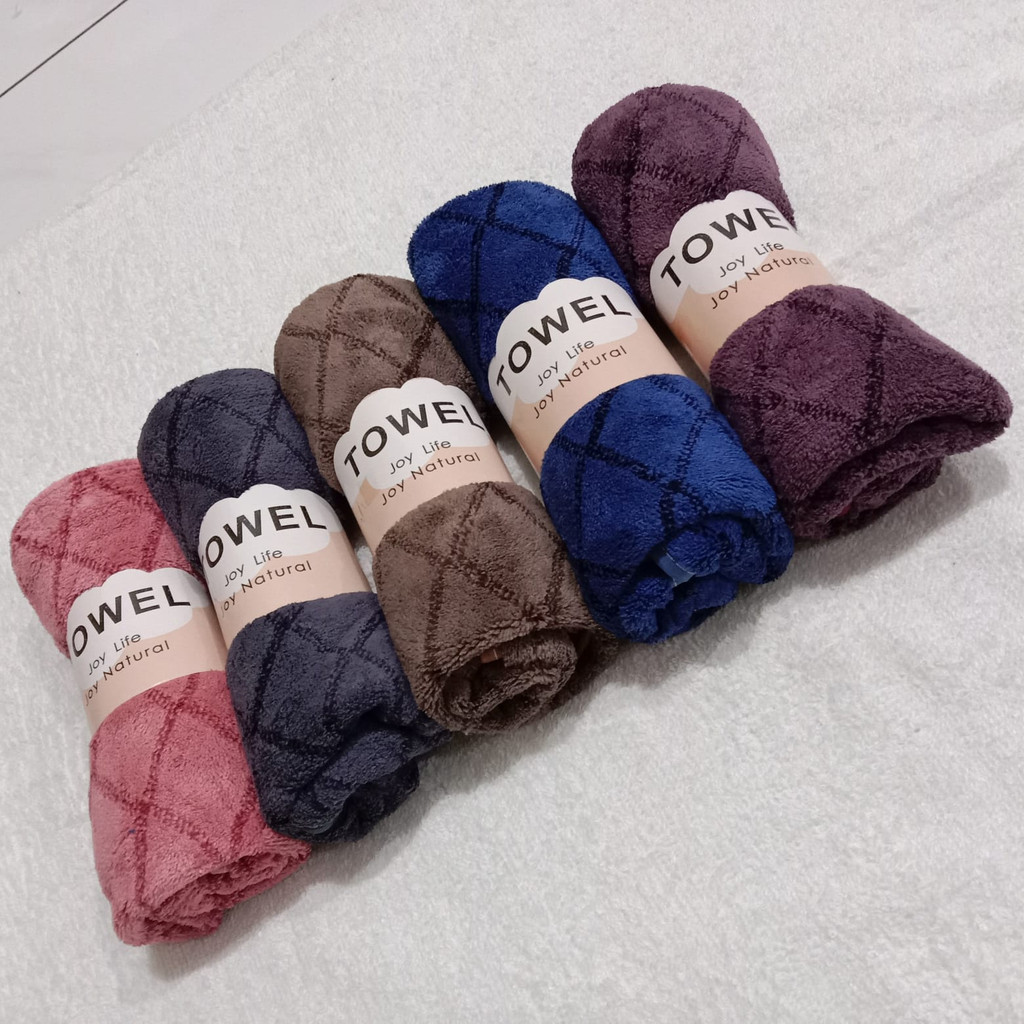 Handuk Microfiber 35x75cm Motif love  Handuk olahraga  Handuk Muka Super serap air Import