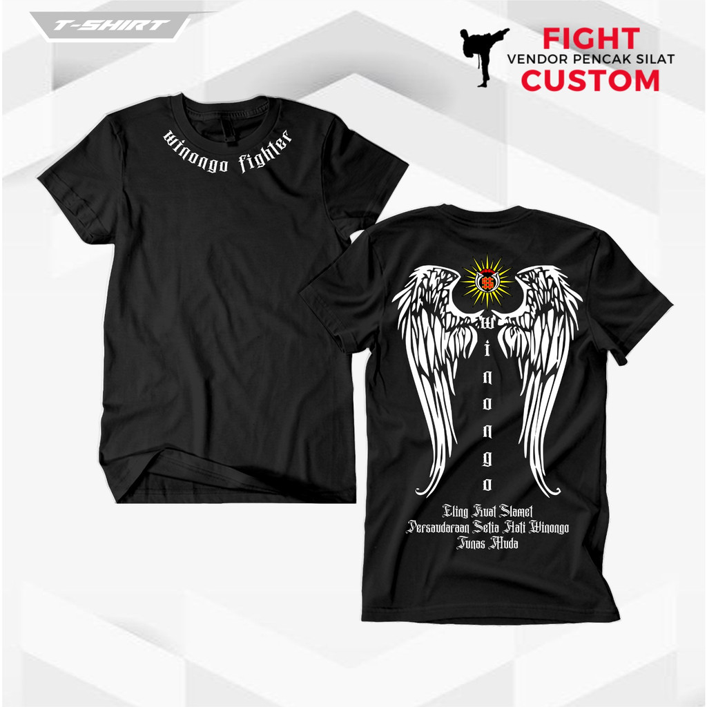 Kaos Winongo Hitam Fighter