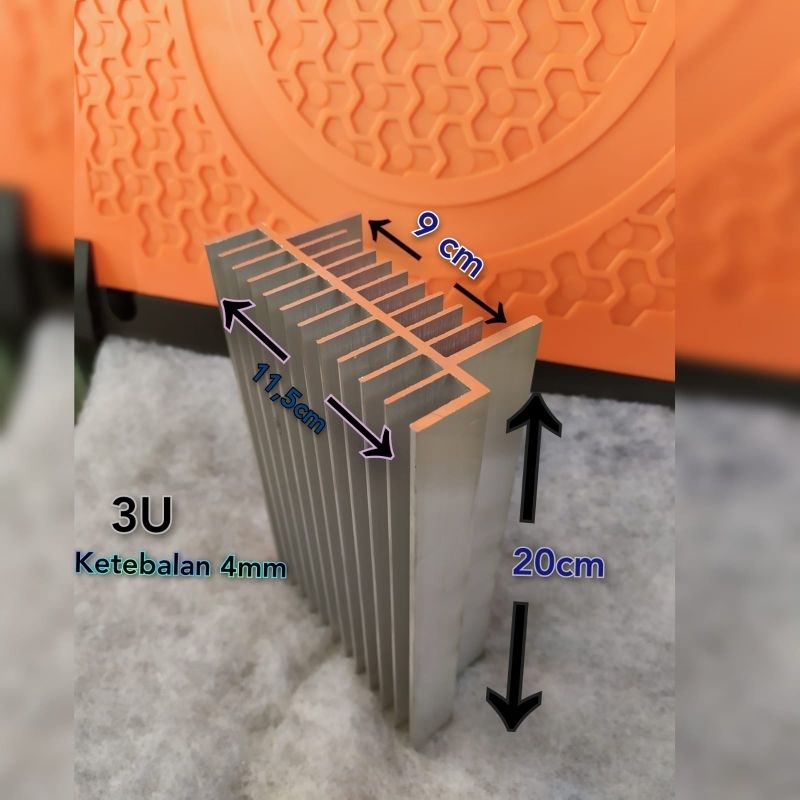 heatsink hs 3u 20cm pendingin 3 u 20 cm built up