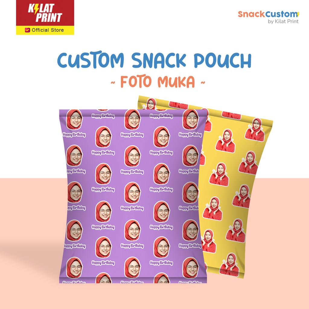 Snack Kado Custom Muka Foto Sendiri Pattern