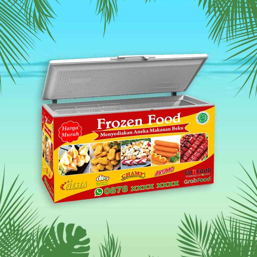 Stiker Freezer Frozen Food