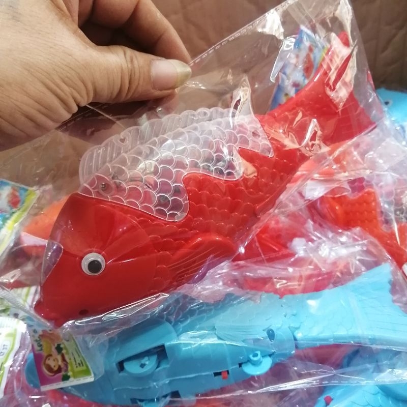 PROMO COD LT37 MAINAN MAINAN IKAN LAMPU BERGERAK - IKAN KOI BATERAI