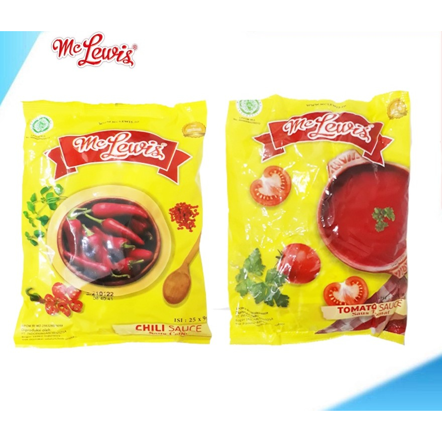 

Mc Lewis Saus Sambal Chili Tomat Tomato Sauce Sachets 25 x 9 gr