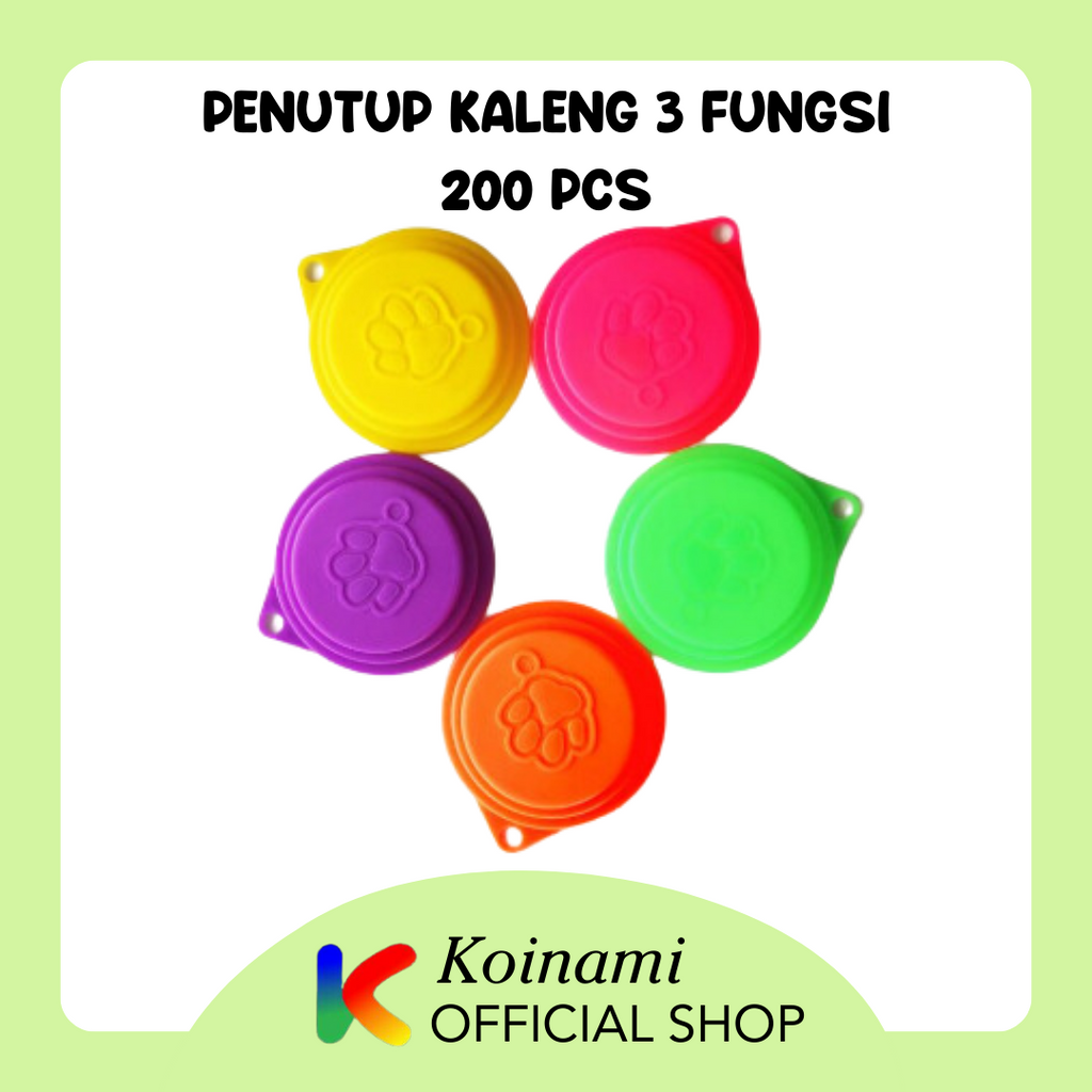 PENUTUP KALENG 3 FUNGSI (200pcs) / PENUTUP MAKANAN KALENG / TUTUP KALENG makanan kucing