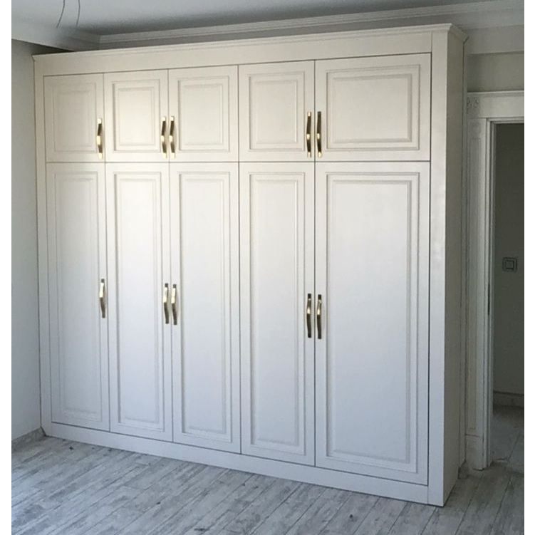 Lemari Pakaian Model Tumpuk Desain Minimalis Kayu Mahoni Finishing Cat Duco