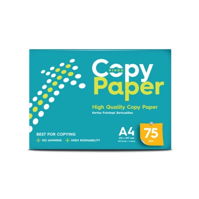 

Kertas A4 75 Gram Copy Paper 1 Kg (200 Lembar)