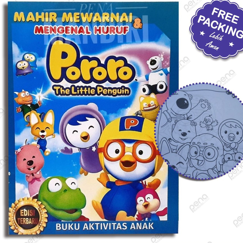 Buku Mewarnai Pororo - Buku Mewarnai Anak Murah
