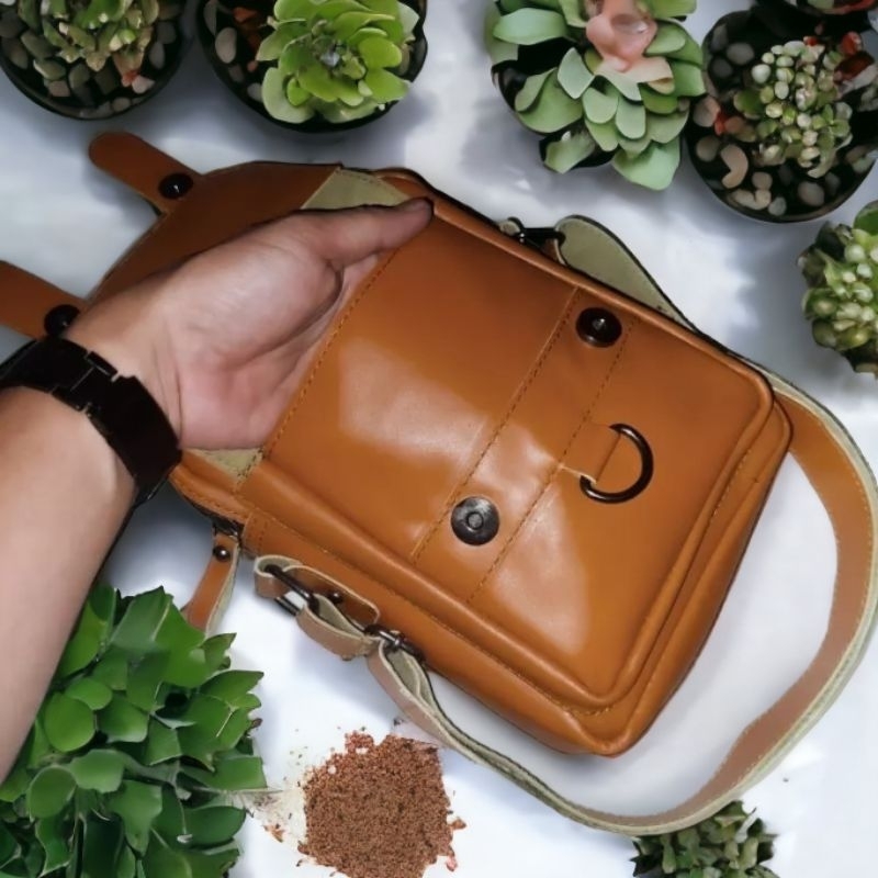 Tas selempang pria kulit asi model baguss