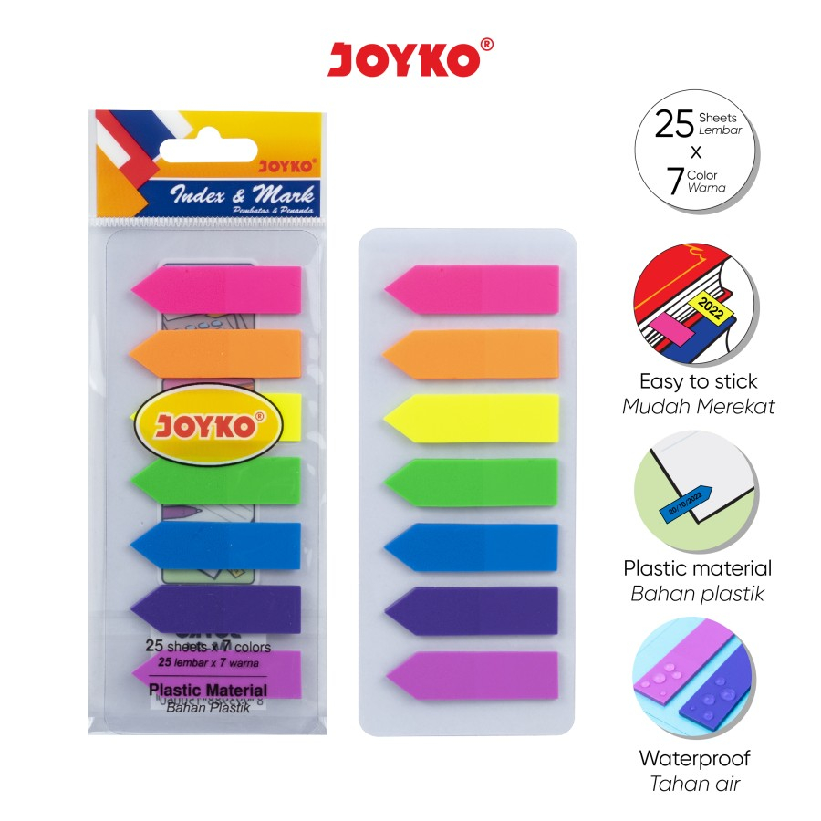 

PEMBATAS BUKU/JOYKO IM-31 PEMBATAS BUKU PANAH PLASTIK [ 1 PAD ]